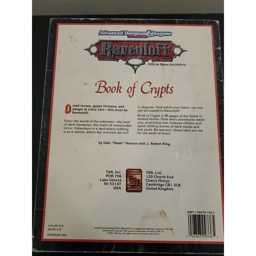 Tsr ravenloft book